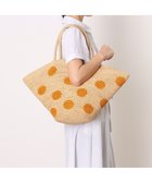 【アンビリオン/UNBILLION】のカシュカシュ cachecache / ドット柄ラフィアビッグトートバッグ カゴバッグ イエロー|ID: prp329100004870553 ipo3291000000036303531