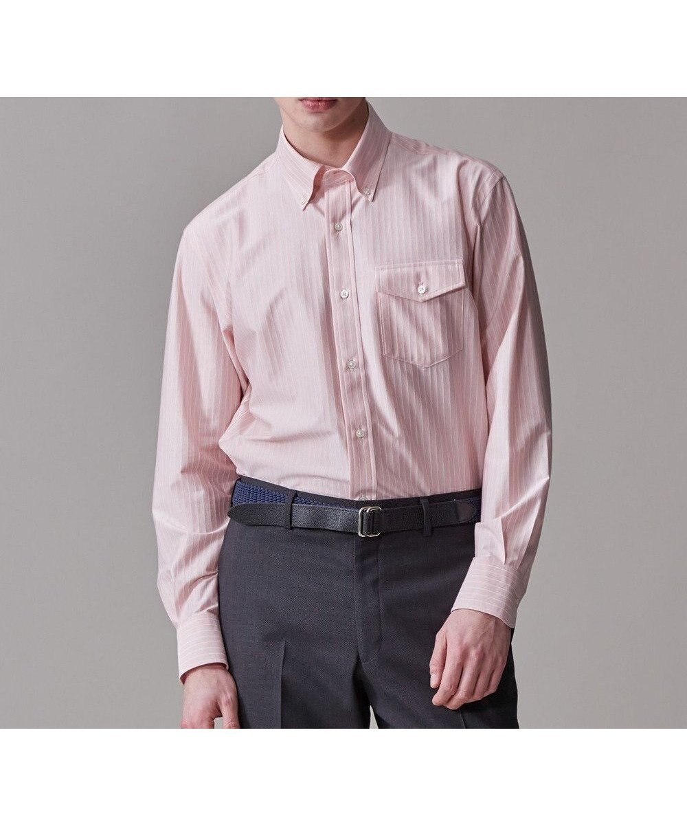 【ジェイ プレス/J.PRESS / MEN】の【KANEMASA JERSEY】【きちんと見え、快適な着心地】ストライプジャージ ボタンダウンシャツ / JAPAN MADE 人気、トレンドファッション・服の通販 founy(ファニー) 　ファッション　Fashion　メンズファッション　Fashion for Men　トップス・カットソー　Cut & Sew Tops　メンズシャツ　Shirts　インナー　Innerwear　春　Spring　シンプル　Simple, Minimal　ストライプ　Stripe, Striped Pattern　ストレッチ　Stretch, Stretchy Fabric　スラックス　Slacks, Dress Pants　デニム　Denim, Jeans Material　ドレス　Dress, One-Piece　定番　Standard, Basic Item　バランス　Balance, Style Balance　フィット　Fit, Slim Fit　フラップ　Flap, Flap Pocket　ブルゾン　Blouson, Bomber Jacket　ベーシック　Basic, Essential　ポケット　Pocket, Pocket Detail　リラックス　Relax, Relaxed Fit　S/S・春夏　SS, Spring/Summer, Warm Season　おすすめ　Recommended / Our Picks　夏　Summer　エレガント 上品　Elegant　 other-1|ID: prp329100004870574 ipo3291000000036303607