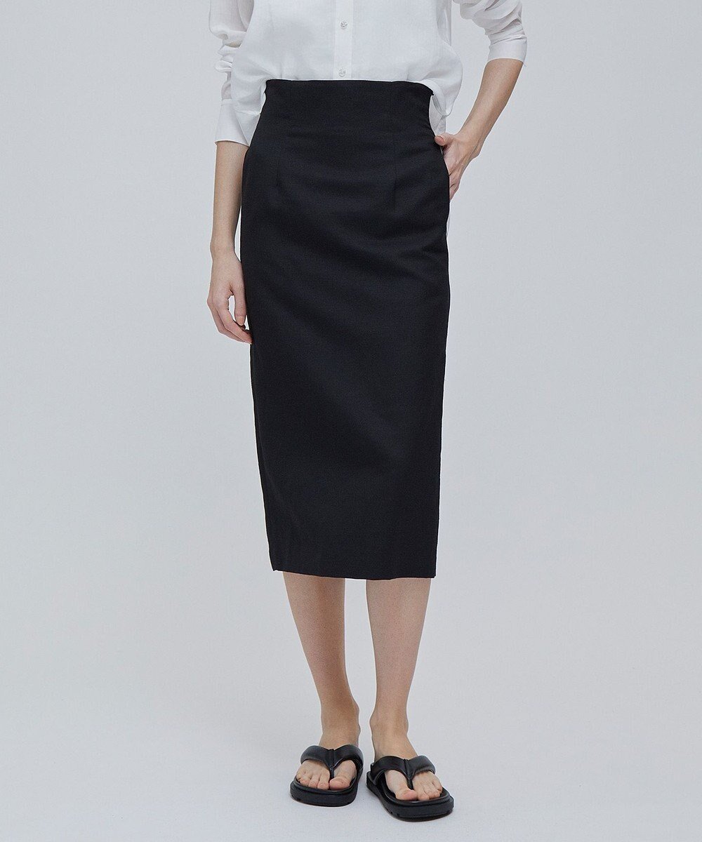 【ベイジ,/BEIGE,】のCLAUDE / Iラインスカート インテリア・キッズ・メンズ・レディースファッション・服の通販 founy(ファニー) 　ファッション　Fashion　レディースファッション　Fashion for Women　スカート　Skirts　エレガント 上品　Elegant　サスペンダー　Suspenders, Braces　シンプル　Simple, Minimal　スラックス　Slacks, Dress Pants　ペンシル　Pencil, Pencil Skirt　メンズ　Men's, Menswear　リネン　Linen, Linen Fabric　ビジネス 仕事 通勤　Business / Work / Commuting　夏　Summer　春　Spring　S/S・春夏　SS, Spring/Summer, Warm Season　Black|ID: prp329100004870582 ipo3291000000036303645