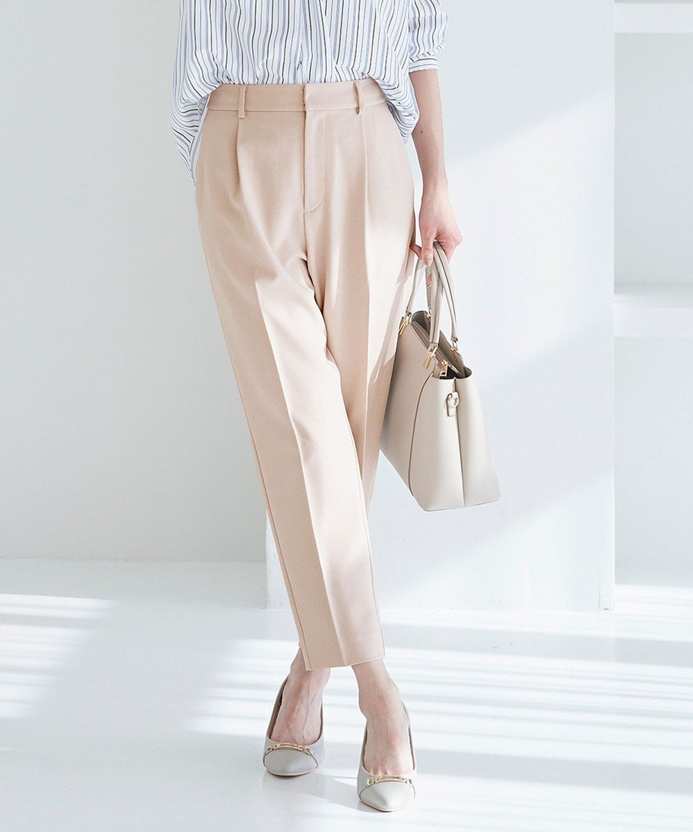 【エニィ スィス/any SiS】の【UVカット / 接触冷感 / 吸水速乾】スマートビューティストレッチ テーパード パンツ インテリア・キッズ・メンズ・レディースファッション・服の通販 founy(ファニー) 　ファッション　Fashion　レディースファッション　Fashion for Women　パンツ　Pants & Trousers　春　Spring　吸水　Absorbent, Quick-Dry　ジャケット　Jacket, Outerwear　ストレッチ　Stretch, Stretchy Fabric　スマート　Smart, Elegant　センター　Center, Center Line　タイトスカート　Pencil Skirt, Tight Skirt　テーパード　Tapered, Tapered Pants　フレア　Flare, Flared　楽ちん　Easy Fit, Comfortable　S/S・春夏　SS, Spring/Summer, Warm Season　夏　Summer　ライトベージュ|ID: prp329100004870589 ipo3291000000036303669