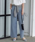 【アイシービー/iCB】の【UVカット・吸水速乾・洗える】シェルタリングドライサテン ワイドストレートカーゴパンツ ブルー系|ID: prp329100004870599 ipo3291000000036303712