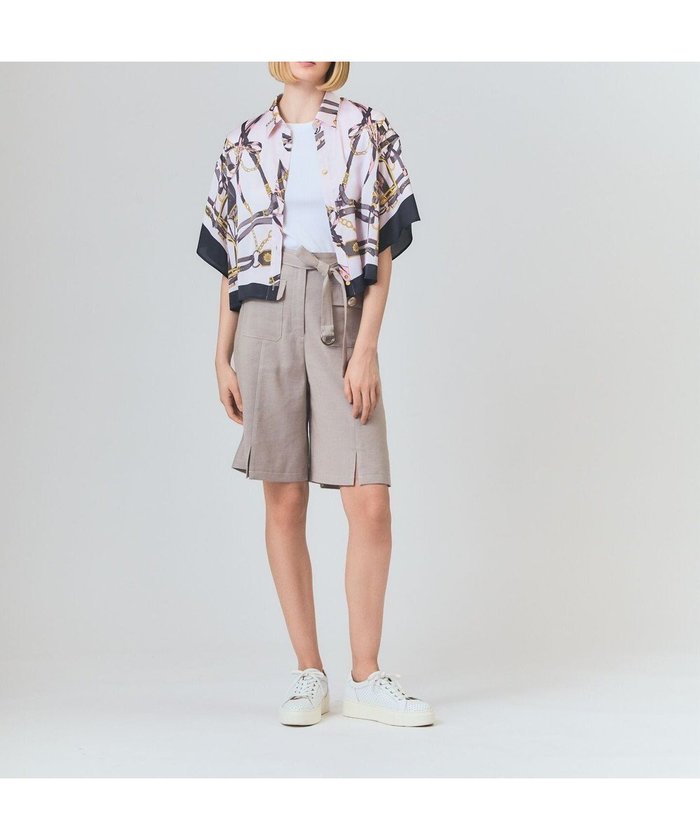 【グレース コンチネンタル/GRACE CONTINENTAL】のリネンデニムライクパンツ インテリア・キッズ・メンズ・レディースファッション・服の通販 founy(ファニー) https://founy.com/ ファッション Fashion レディースファッション Fashion for Women パンツ Pants & Trousers デニムパンツ・ジーンズ・美脚デニム Denim Jeans & Pants イタリア Italy 春 Spring キュロット Culottes, Wide Shorts ショート Short, Short Length スリット Slit, Slit Detail デニム Denim, Jeans Material バランス Balance, Style Balance フレア Flare, Flared フロント Front, Front Design ポケット Pocket, Pocket Detail ミリタリー Military, Army Style ラグジュアリー Luxury, Elegant ワーク Workwear, Utility Style S/S・春夏 SS, Spring/Summer, Warm Season 夏 Summer エレガント 上品 Elegant |ID: prp329100004870604 ipo3291000000036303756