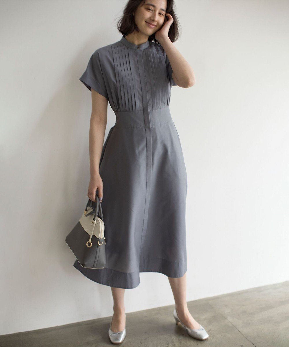 【組曲/KUMIKYOKU】の【洗える・ドライタッチ】シアーボイルフロントタック ワンピース 人気、トレンドファッション・服の通販 founy(ファニー) 　ファッション　Fashion　レディースファッション　Fashion for Women　ワンピース　Dresses　春　Spring　洗える　Machine Washable　クラシカル　Classical, Vintage-Inspired　切替　Switching, Contrast Panel　シアー　Sheer, See-Through　フィット　Fit, Slim Fit　フレア　Flare, Flared　フロント　Front, Front Design　ペチコート　Petticoat, Underskirt　S/S・春夏　SS, Spring/Summer, Warm Season　夏　Summer　エレガント 上品　Elegant　 other-1|ID: prp329100004870608 ipo3291000000036303776