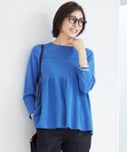 【自由区/JIYU-KU】の【洗える】ドライコットンハイゲージペプラム ニット ブルー|ID: prp329100004870614 ipo3291000000036303827