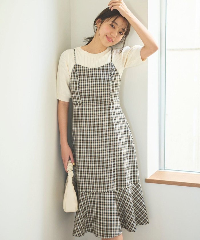 【フェルゥ/Feroux】の【セットアイテム・洗える】パフスリーブニット×キャミソール ワンピース インテリア・キッズ・メンズ・レディースファッション・服の通販 founy(ファニー) https://founy.com/ ファッション Fashion レディースファッション Fashion for Women ワンピース Dresses インナー Innerwear キャミソール Camisole, Spaghetti Strap Top キャミワンピース Cami Dress, Slip Dress ギャザー Gathered, Ruffled サンダル Sandals, Summer Shoes リボン Ribbon, Bow 夏 Summer 春 Spring S/S・春夏 SS, Spring/Summer, Warm Season 洗える Machine Washable |ID: prp329100004870624 ipo3291000000036303875