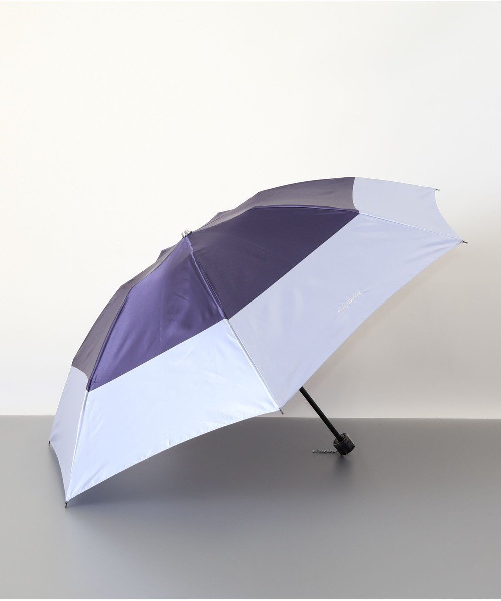 【アウロラ/AURORA】のPINKY DIANNE(ピンキー&ダイアン) バイカラーミニ傘(折りたたみ傘) インテリア・キッズ・メンズ・レディースファッション・服の通販 founy(ファニー) 　ファッション　Fashion　レディースファッション　Fashion for Women　レイングッズ・傘・晴雨兼用傘　Umbrellas & Rain Gear　シンプル　Simple, Minimal　プリント　Print, Printed Pattern　傘　Umbrella, Parasol　ネイビー|ID: prp329100004870642 ipo3291000000036304059