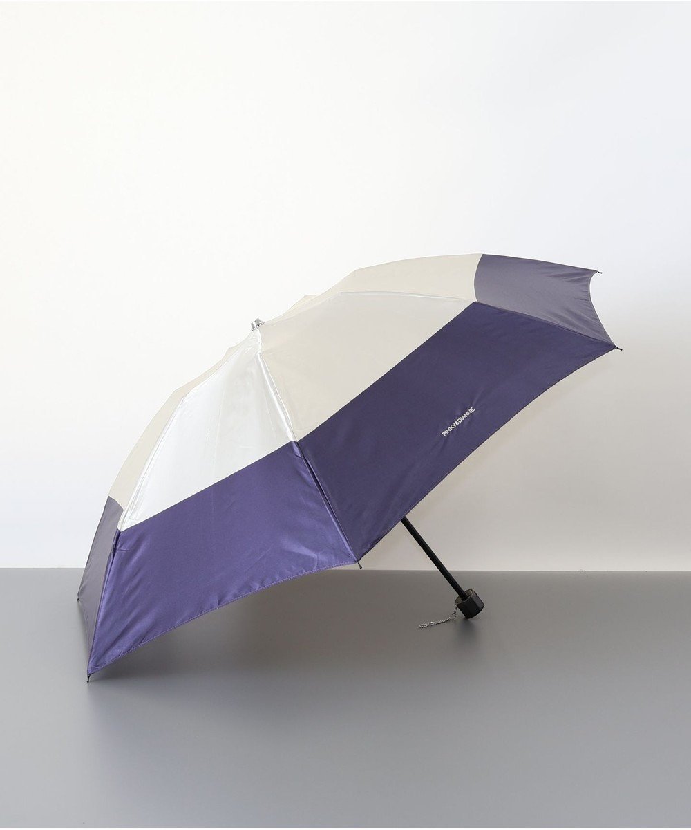 【アウロラ/AURORA】のPINKY DIANNE(ピンキー&ダイアン) バイカラーミニ傘(折りたたみ傘) インテリア・キッズ・メンズ・レディースファッション・服の通販 founy(ファニー) 　ファッション　Fashion　レディースファッション　Fashion for Women　レイングッズ・傘・晴雨兼用傘　Umbrellas & Rain Gear　シンプル　Simple, Minimal　プリント　Print, Printed Pattern　傘　Umbrella, Parasol　ベージュ|ID: prp329100004870642 ipo3291000000036304061