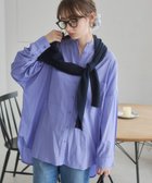 【ウィゴー/WEGO】の着丈が選べる オーバーサイズ バンドカラー シャツ / ストライプ / 無地 ライトパープル|ID: prp329100004870664 ipo3291000000036304410