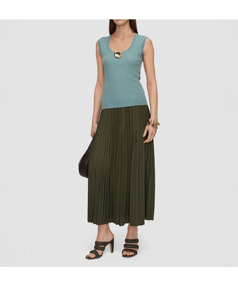 【ジョゼフ/JOSEPH】のプリーツサテン スカート インテリア・キッズ・メンズ・レディースファッション・服の通販 founy(ファニー) 　ファッション　Fashion　レディースファッション　Fashion for Women　スカート　Skirts　エレガント 上品　Elegant　サテン　Satin, Glossy Fabric　ドレープ　Drape, Draping Fabric　プリーツ　Pleats, Pleated　夏　Summer　春　Spring　S/S・春夏　SS, Spring/Summer, Warm Season　Palm Leaf|ID: prp329100004870672 ipo3291000000036304481