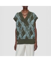 【ジョゼフ/JOSEPH】のチェックニット ベスト 人気、トレンドファッション・服の通販 founy(ファニー) ファッション Fashion レディースファッション Fashion for Women アウター Coat / Outerwear Collection トップス・カットソー Cut & Sew Tops ニット Knit Tops & Sweaters ベスト&ジレ / 重ね着スタイル Vests & Gilets シンプル Simple, Minimal ジャカード／ジャガード Jacquard, Woven Pattern セーター Sweater, Knitwear チェック Check, Plaid, Tartan テクスチャー Texture, Textured Fabric バランス Balance, Style Balance フィット Fit, Slim Fit ベスト Vest, Waistcoat モダン Modern, Contemporary 夏 Summer 春 Spring S/S・春夏 SS, Spring/Summer, Warm Season |ID:prp329100004870673