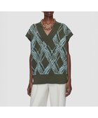 【ジョゼフ/JOSEPH】のチェックニット ベスト 人気、トレンドファッション・服の通販 founy(ファニー) ファッション Fashion レディースファッション Fashion for Women アウター Coat / Outerwear Collection トップス・カットソー Cut & Sew Tops ニット Knit Tops & Sweaters ベスト&ジレ / 重ね着スタイル Vests & Gilets シンプル Simple, Minimal ジャカード／ジャガード Jacquard, Woven Pattern セーター Sweater, Knitwear チェック Check, Plaid, Tartan テクスチャー Texture, Textured Fabric バランス Balance, Style Balance フィット Fit, Slim Fit ベスト Vest, Waistcoat モダン Modern, Contemporary 夏 Summer 春 Spring S/S・春夏 SS, Spring/Summer, Warm Season thumbnail Palm Leaf/Chambray|ID: prp329100004870673 ipo3291000000036304485