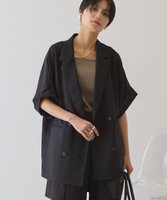 【アメリカンホリック/AMERICAN HOLIC】の【先行予約】【イージーケア】リネンライク半袖ジャケット 人気、トレンドファッション・服の通販 founy(ファニー) ファッション Fashion レディースファッション Fashion for Women アウター Coat / Outerwear Collection レディースジャケット・軽アウター Jackets アメリカン American Style 洗える Machine Washable カットソー Cut and Sewn Top ジャケット Jacket, Outerwear スタイリッシュ Stylish, Fashionable ダブル Double, Double-Breasted ポケット Pocket, Pocket Detail 半袖 Short Sleeve, Half Sleeve リネン Linen, Linen Fabric おすすめ Recommended / Our Picks ビジネス 仕事 通勤 Business / Work / Commuting |ID:prp329100004870693