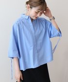 【アメリカンホリック/AMERICAN HOLIC】の【先行予約】【WEB限定】ギャザーリボンスリーブ半袖シャツ Sax Blue|ID: prp329100004870696 ipo3291000000036304654