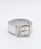 【ブランクレ/blancle】のメタリックレザー 幅3cm 長さ110cm ベルト SILVER|ID: prp329100004870741 ipo3291000000036305177