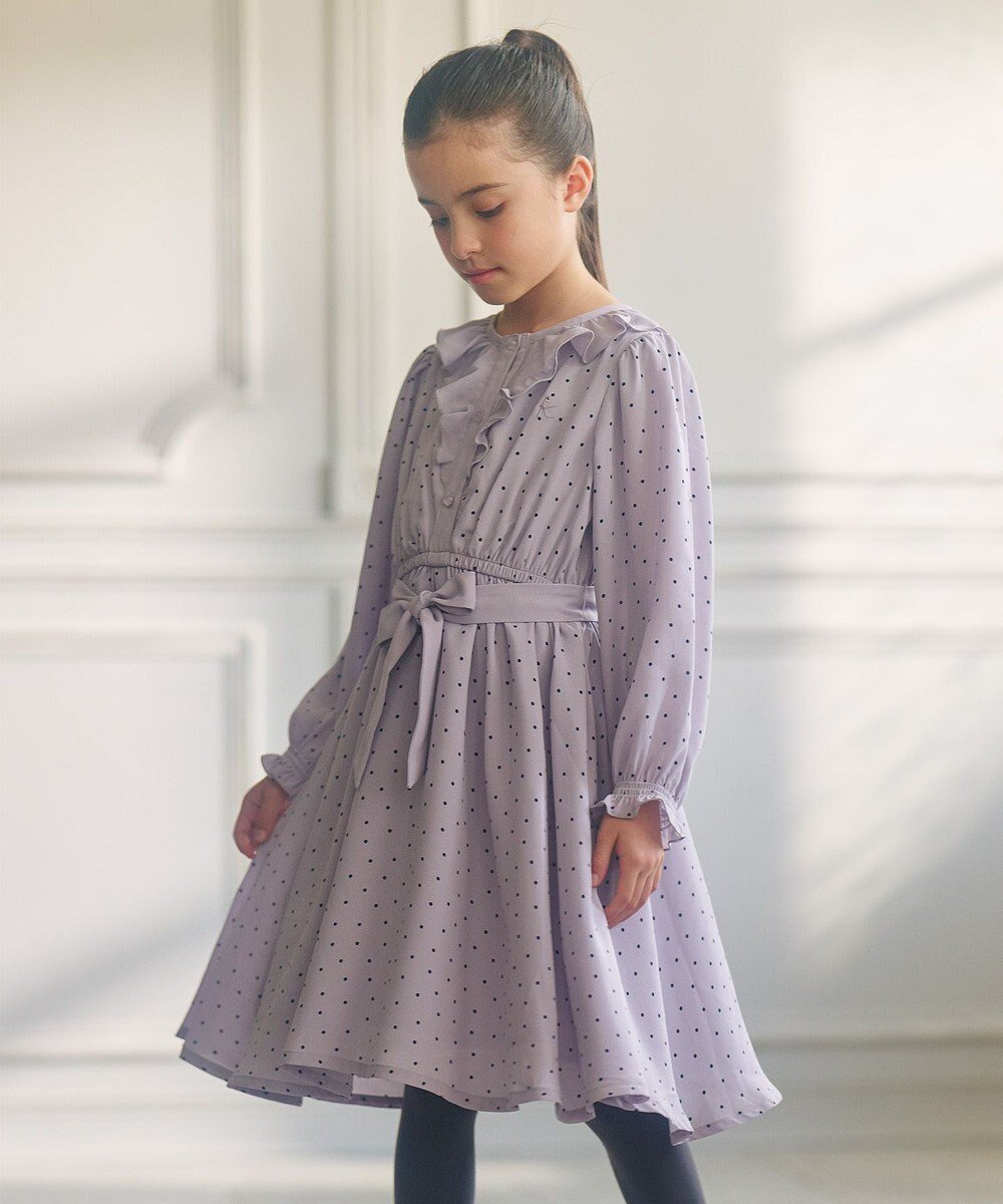 【組曲 / KIDS/KUMIKYOKU】の【110-140㎝】キャサリンドット ワンピース 人気、トレンドファッション・服の通販 founy(ファニー) ファッション Fashion キッズファッション Fashion for Kids ワンピース Dresses シフォン Chiffon, Lightweight Fabric ドット Polka Dot, Dot Pattern プリント Print, Printed Pattern ラベンダー Lavender エレガント 上品 Elegant A/W・秋冬 Autumn/Winter other-1|ID: prp329100004871187 ipo3291000000036311468