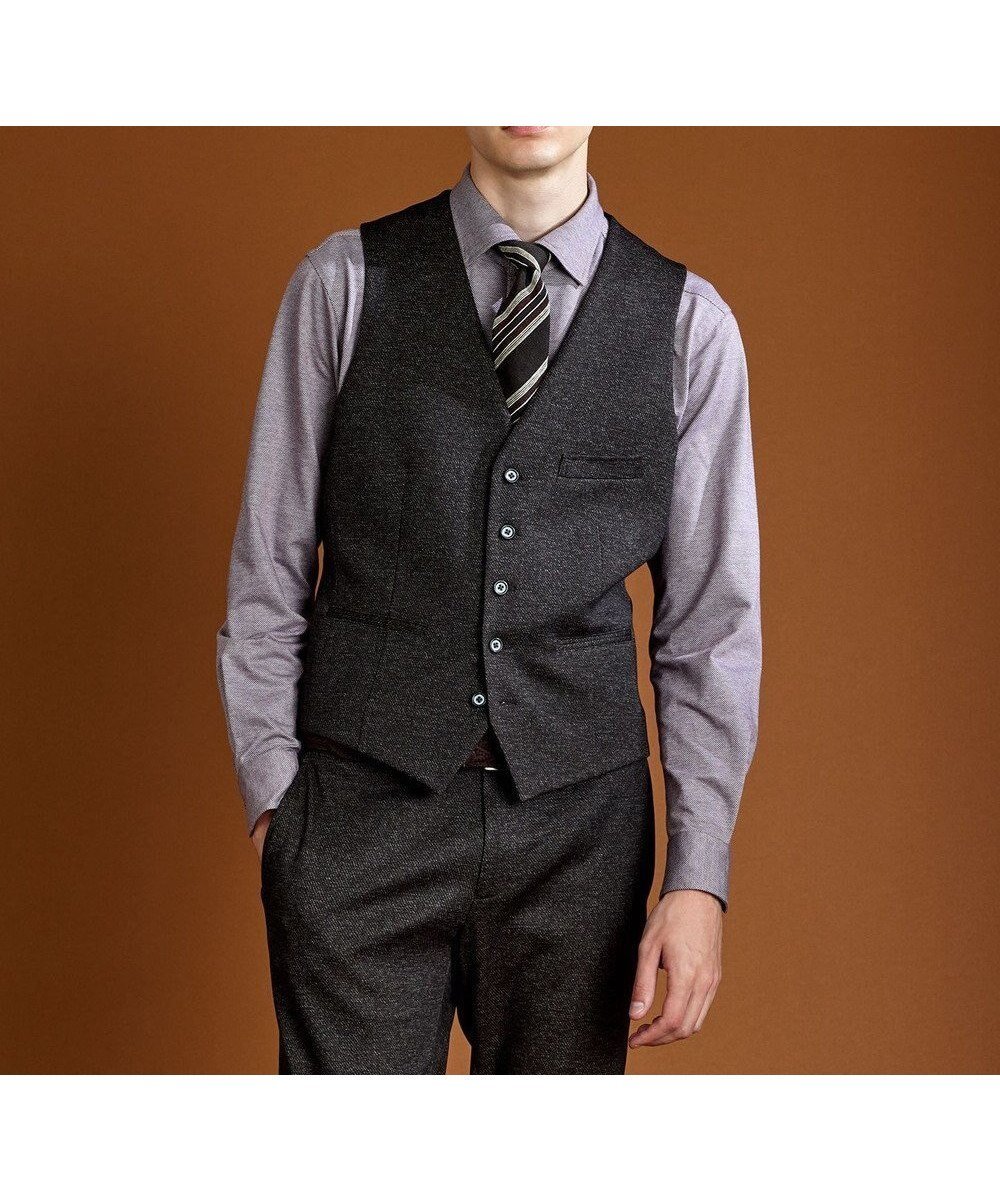 【ジョセフ アブード/JOSEPH ABBOUD / MEN】の【ストレッチ】ツィーディージャージ ベスト インテリア・キッズ・メンズ・レディースファッション・服の通販 founy(ファニー) 　ファッション　Fashion　メンズファッション　Fashion for Men　トップス・カットソー　Cut & Sew Tops　ベスト・ジレ　Vests & Gilets　シンプル　Simple, Minimal　ストレッチ　Stretch, Stretchy Fabric　チェック　Check, Plaid, Tartan　ツイード／ツィード　Choker, Choker Necklace　プリント　Print, Printed Pattern　ベスト　Vest, Waistcoat　エレガント 上品　Elegant　A/W・秋冬　Autumn/Winter　ダークブラウン系|ID: prp329100004871193 ipo3291000000036311490