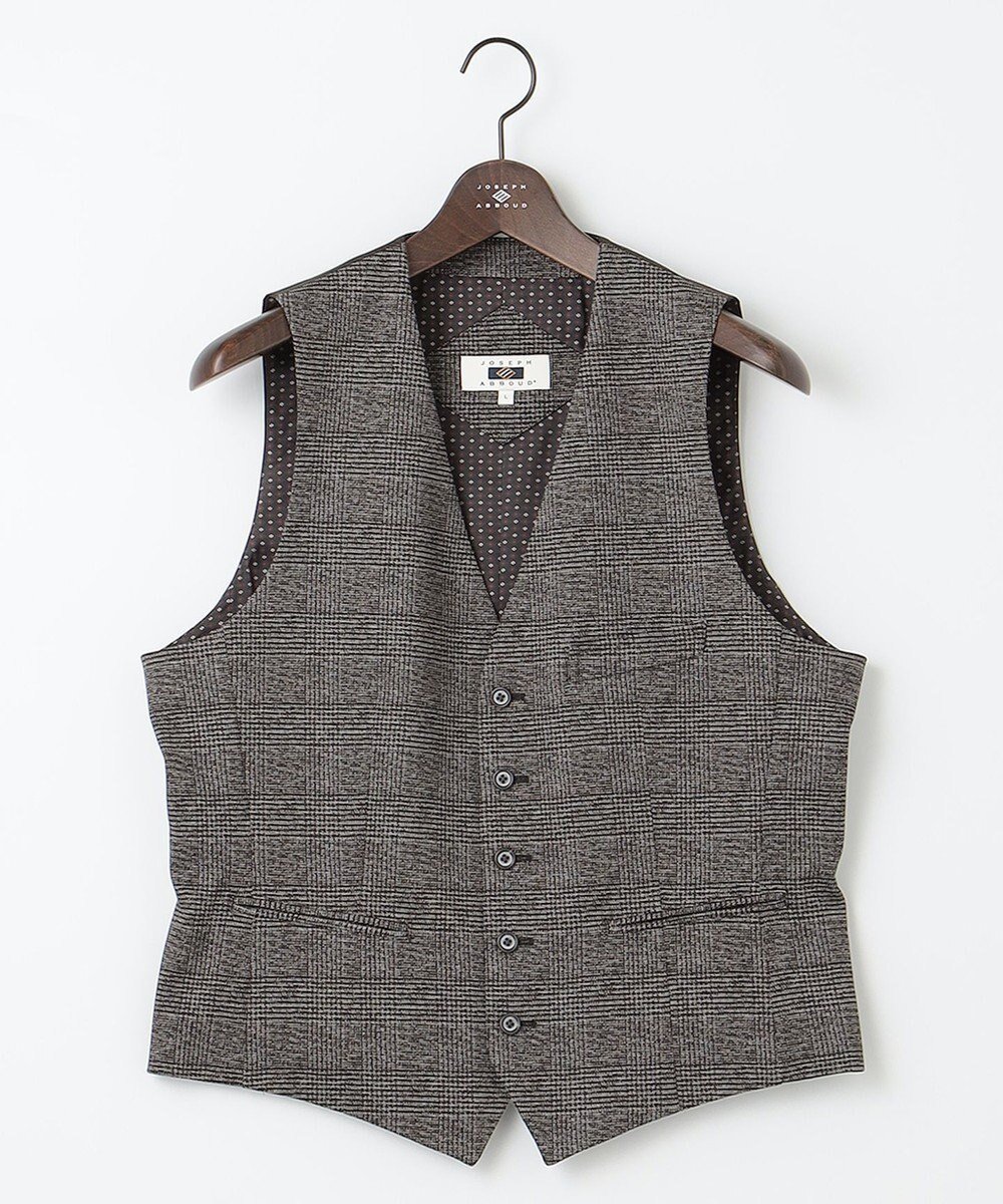 【ジョセフ アブード/JOSEPH ABBOUD / MEN】の【ストレッチ】ツィーディージャージ ベスト インテリア・キッズ・メンズ・レディースファッション・服の通販 founy(ファニー) 　ファッション　Fashion　メンズファッション　Fashion for Men　トップス・カットソー　Cut & Sew Tops　ベスト・ジレ　Vests & Gilets　シンプル　Simple, Minimal　ストレッチ　Stretch, Stretchy Fabric　チェック　Check, Plaid, Tartan　ツイード／ツィード　Choker, Choker Necklace　プリント　Print, Printed Pattern　ベスト　Vest, Waistcoat　エレガント 上品　Elegant　A/W・秋冬　Autumn/Winter　グレー系4|ID: prp329100004871193 ipo3291000000036311492
