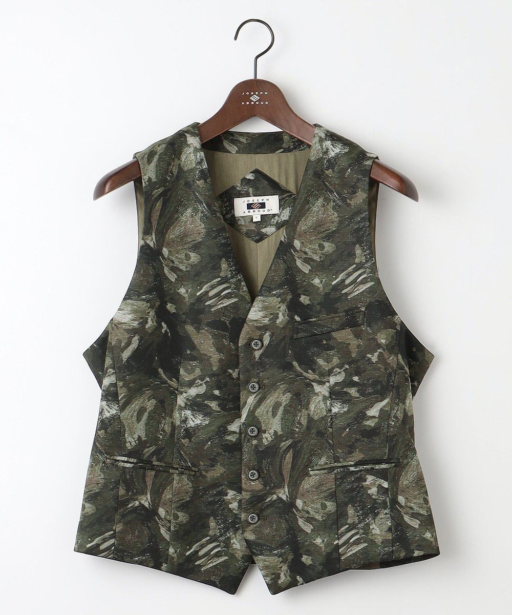 【ジョセフ アブード/JOSEPH ABBOUD / MEN】の【イタリア素材/軽量/ストレッチ】バックプリントジャージーベスト 人気、トレンドファッション・服の通販 founy(ファニー) 　ファッション　Fashion　メンズファッション　Fashion for Men　トップス・カットソー　Cut & Sew Tops　ベスト・ジレ　Vests & Gilets　おすすめ　Recommended / Our Picks　イタリア　Italy　ストレッチ　Stretch, Stretchy Fabric　プリント　Print, Printed Pattern　ベスト　Vest, Waistcoat　ボタニカル　Botanical, Floral Pattern　夏　Summer　春　Spring　S/S・春夏　SS, Spring/Summer, Warm Season　軽量　Lightweight, Ultra Light　 other-1|ID: prp329100004871199 ipo3291000000036311516