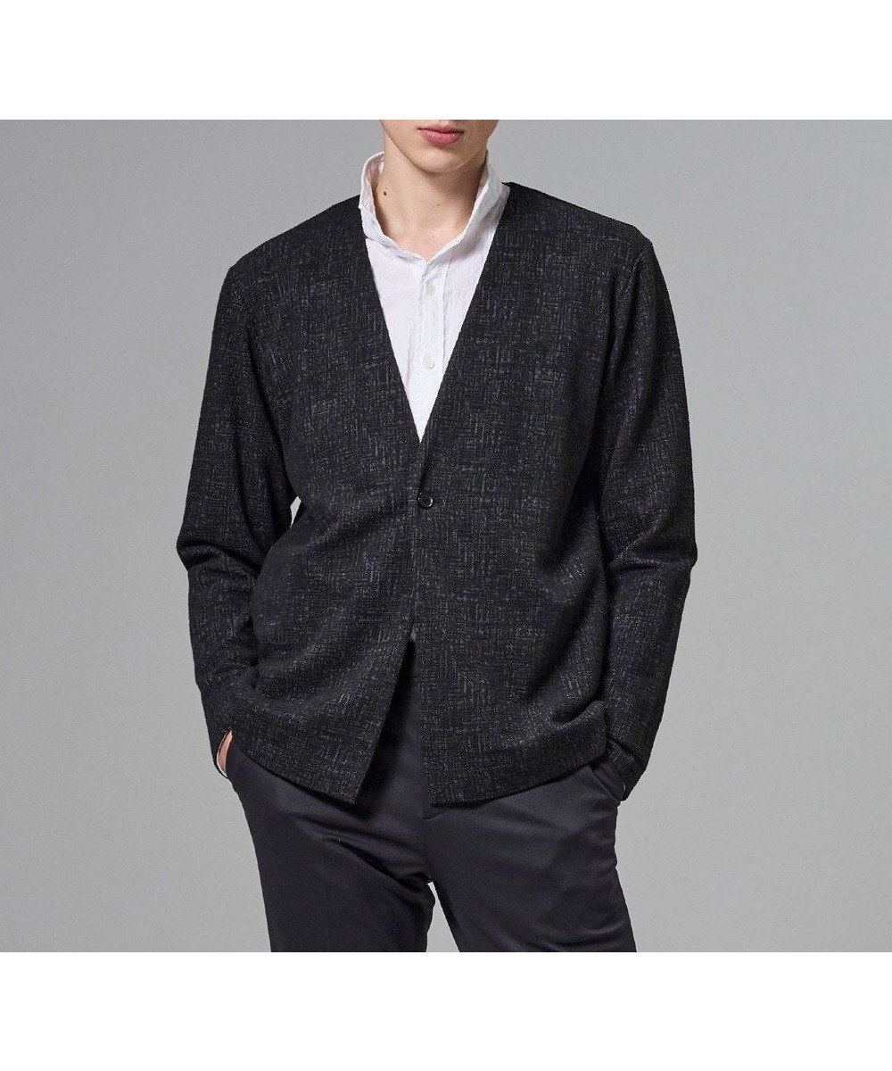 【ジョゼフ オム/JOSEPH HOMME / MEN】の【イージーケア】パフィーチェックジャージー カーディガン インテリア・キッズ・メンズ・レディースファッション・服の通販 founy(ファニー) 　ファッション　Fashion　メンズファッション　Fashion for Men　トップス・カットソー　Cut & Sew Tops　カーディガン / 羽織り　Cardigans　メンズシャツ　Shirts　カットソー　Cut and Sewn Top　カーディガン　Cardigan, Knitwear　シンプル　Simple, Minimal　チェック　Check, Plaid, Tartan　リラックス　Relax, Relaxed Fit　夏　Summer　S/S・春夏　SS, Spring/Summer, Warm Season　A/W・秋冬　Autumn/Winter　グレー系|ID: prp329100004871201 ipo3291000000036311525