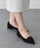 【インター ショシュール/INTER-CHAUSSURES】の【FABIO RUSCONI】ローヒールポインテッドトウパンプス ブラックスウェード|ID: prp329100004871211 ipo3291000000036311572