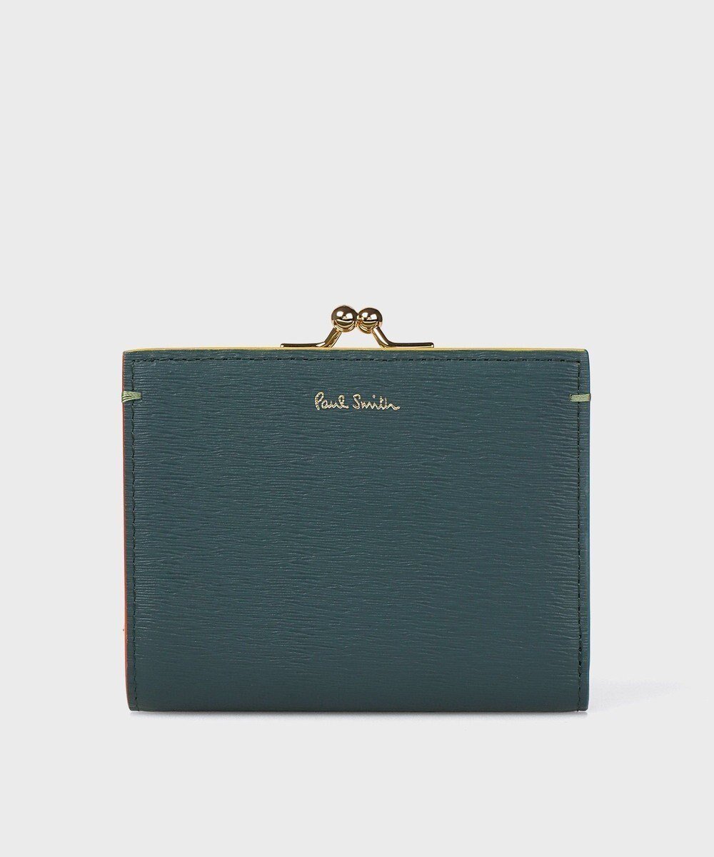 【ポール スミス/Paul Smith】のカラードエッジ がま口 2つ折り財布 インテリア・キッズ・メンズ・レディースファッション・服の通販 founy(ファニー) 　ファッション　Fashion　レディースファッション　Fashion for Women　ミニ財布・二つ折り財布　Wallets & Card Cases　財布　Wallet, Purse　プリント　Print, Printed Pattern　ポケット　Pocket, Pocket Detail　グリーン|ID: prp329100004871214 ipo3291000000036311588