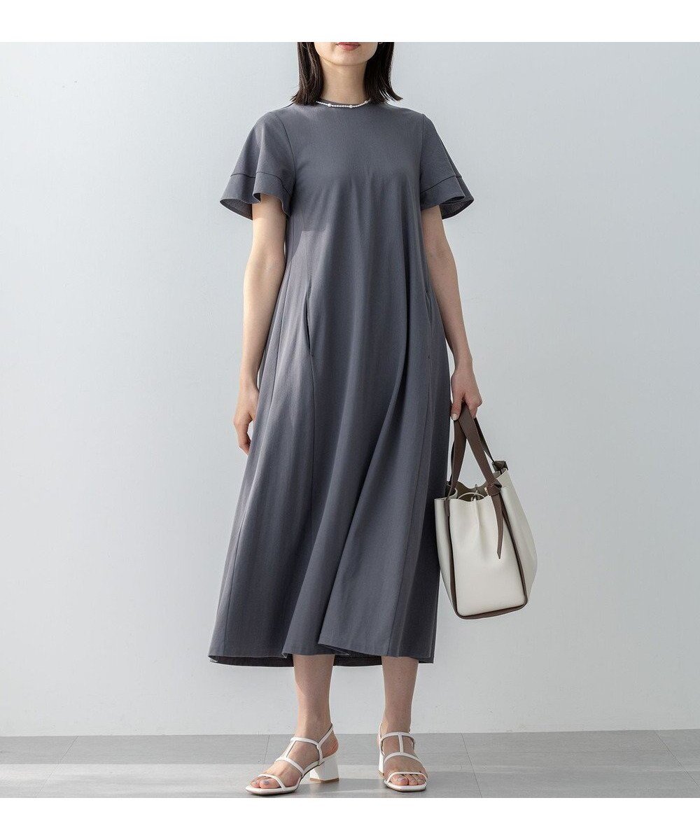 【組曲/KUMIKYOKU】のサマージャージフレア ワンピース 人気、トレンドファッション・服の通販 founy(ファニー) 　ファッション　Fashion　レディースファッション　Fashion for Women　ワンピース　Dresses　春　Spring　吸水　Absorbent, Quick-Dry　サマー　Summer, Summer Style　シンプル　Simple, Minimal　ティアードワンピース　Tiered Dress, Flared Dress　フレア　Flare, Flared　ペチコート　Petticoat, Underskirt　ポケット　Pocket, Pocket Detail　S/S・春夏　SS, Spring/Summer, Warm Season　夏　Summer　 other-1|ID: prp329100004871229 ipo3291000000036311664