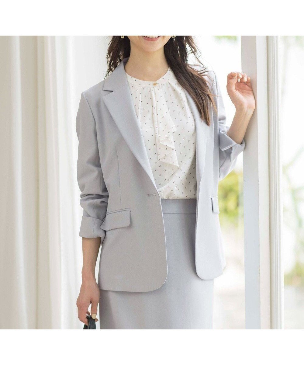 【エニィ スィス/any SiS】の【UVカット / 接触冷感 / 吸水速乾】スマートビューティストレッチ テーラードジャケット インテリア・キッズ・メンズ・レディースファッション・服の通販 founy(ファニー) ファッション Fashion レディースファッション Fashion for Women アウター Coat / Outerwear Collection レディースジャケット・軽アウター Jackets テーラードジャケット / 通勤・きれいめスタイル Tailored Jackets & Blazers 春 Spring 吸水 Absorbent, Quick-Dry ジャケット Jacket, Outerwear ストレッチ Stretch, Stretchy Fabric スマート Smart, Elegant タイトスカート Pencil Skirt, Tight Skirt フラップ Flap, Flap Pocket フレア Flare, Flared ポケット Pocket, Pocket Detail S/S・春夏 SS, Spring/Summer, Warm Season 夏 Summer ブルーグレー|ID: prp329100004871240 ipo3291000000036311755