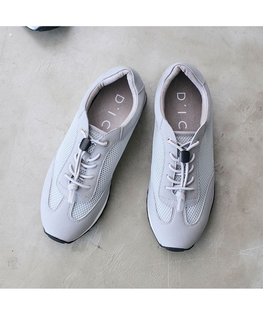 【モード エ ジャコモ/MODE ET JACOMO】のD ICI メッシュドロストスニーカー インテリア・キッズ・メンズ・レディースファッション・服の通販 founy(ファニー) 　ファッション　Fashion　レディースファッション　Fashion for Women　軽量　Lightweight, Ultra Light　シンプル　Simple, Minimal　スニーカー　Sneakers, Trainers　スポーティ　Sporty, Casual Athletic　フィット　Fit, Slim Fit　フォルム　Silhouette, Form　メッシュ　Mesh, Net Fabric　おすすめ　Recommended / Our Picks　旅行　Travel　エレガント 上品　Elegant　ビジネス 仕事 通勤　Business / Work / Commuting　ライトグレー|ID: prp329100004871264 ipo3291000000036311999