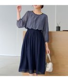 【ティアクラッセ/Tiaclasse】のブラウジングシフォンワンピース ネイビーストライプ|ID: prp329100004871271 ipo3291000000036312052