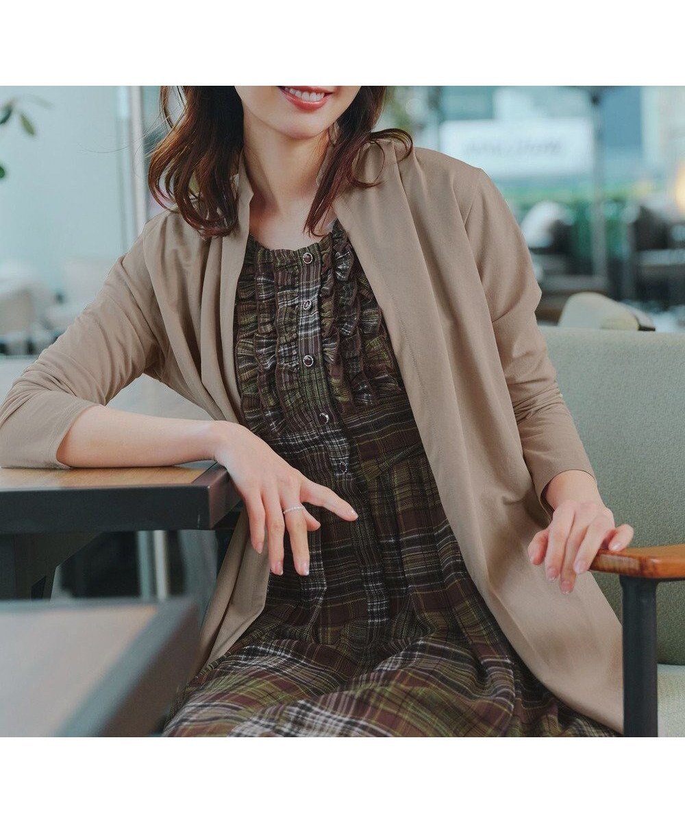 【ティアクラッセ/Tiaclasse】の【おのののかさん着用】冷凛(ひやりん)カノコカットソートッパーカーディガン インテリア・キッズ・メンズ・レディースファッション・服の通販 founy(ファニー) 　ファッション　Fashion　レディースファッション　Fashion for Women　トップス・カットソー　Cut & Sew Tops　カーディガン・羽織り　Layered Style Cardigans　レディースパーカー・カジュアルフーディー　Casual Hoodies & Sweatshirts　カットソー・ベーシックTシャツ　Cut-and-Sewn Tops / Stretch Tees & Basics　インナー　Innerwear　春　Spring　カーディガン　Cardigan, Knitwear　ストレート　Straight, Straight Cut　トッパー　Topper, Light Cardigan　バランス　Balance, Style Balance　ポケット　Pocket, Pocket Detail　S/S・春夏　SS, Spring/Summer, Warm Season　夏　Summer　エレガント 上品　Elegant　ビジネス 仕事 通勤　Business / Work / Commuting　ベージュ|ID: prp329100004871276 ipo3291000000036312114