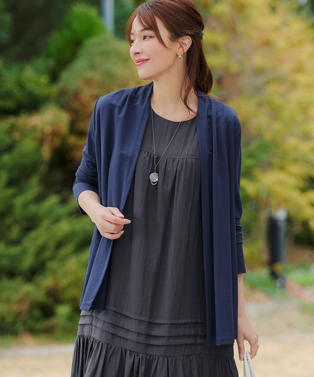 【ティアクラッセ/Tiaclasse】の【おのののかさん着用】冷凛(ひやりん)カノコカットソートッパーカーディガン インテリア・キッズ・メンズ・レディースファッション・服の通販 founy(ファニー) 　ファッション　Fashion　レディースファッション　Fashion for Women　トップス・カットソー　Cut & Sew Tops　カーディガン・羽織り　Layered Style Cardigans　レディースパーカー・カジュアルフーディー　Casual Hoodies & Sweatshirts　カットソー・ベーシックTシャツ　Cut-and-Sewn Tops / Stretch Tees & Basics　インナー　Innerwear　春　Spring　カーディガン　Cardigan, Knitwear　ストレート　Straight, Straight Cut　トッパー　Topper, Light Cardigan　バランス　Balance, Style Balance　ポケット　Pocket, Pocket Detail　S/S・春夏　SS, Spring/Summer, Warm Season　夏　Summer　エレガント 上品　Elegant　ビジネス 仕事 通勤　Business / Work / Commuting　ブルー|ID: prp329100004871276 ipo3291000000036312117