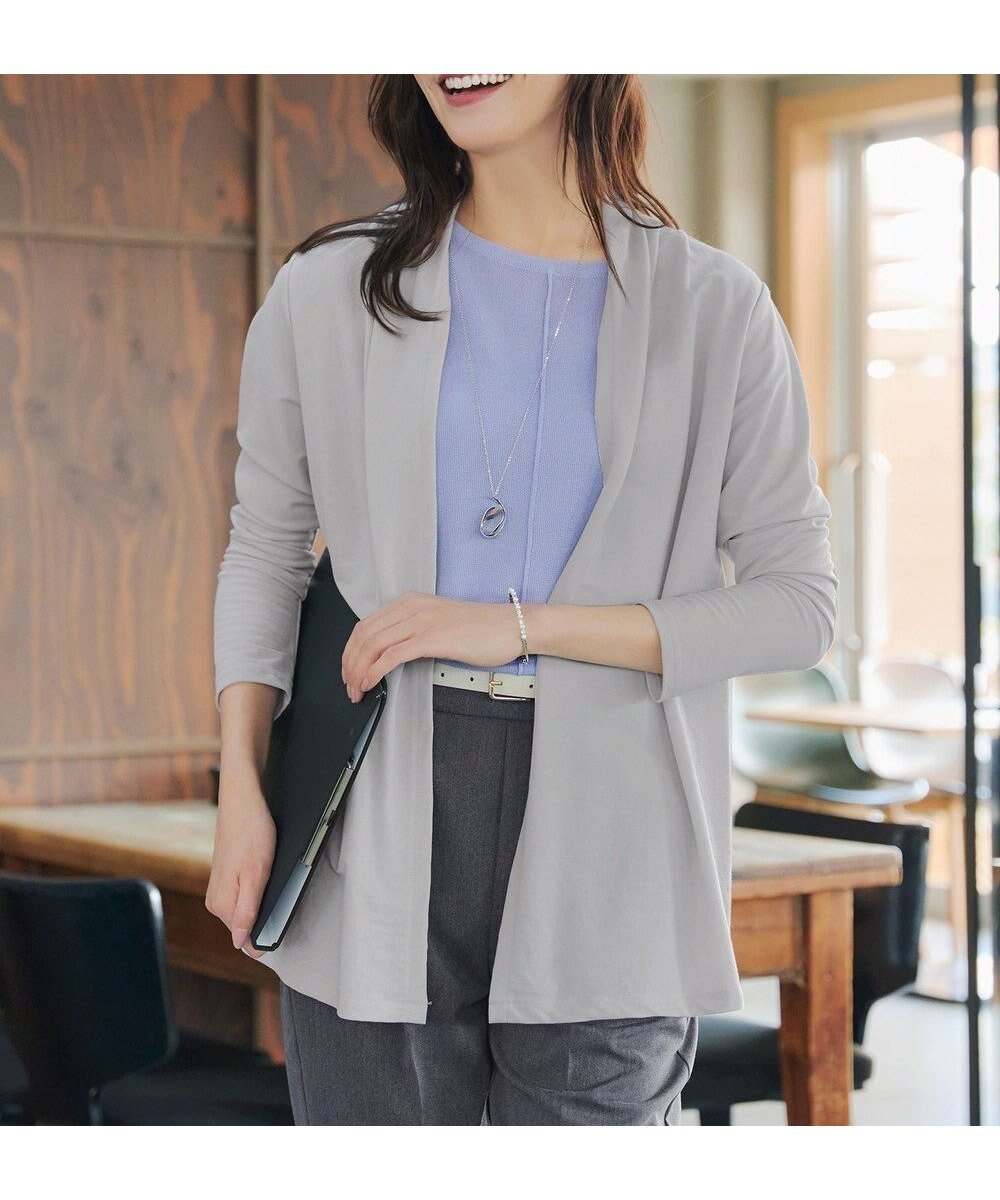 【ティアクラッセ/Tiaclasse】の【おのののかさん着用】冷凛(ひやりん)カノコカットソートッパーカーディガン インテリア・キッズ・メンズ・レディースファッション・服の通販 founy(ファニー) 　ファッション　Fashion　レディースファッション　Fashion for Women　トップス・カットソー　Cut & Sew Tops　カーディガン・羽織り　Layered Style Cardigans　レディースパーカー・カジュアルフーディー　Casual Hoodies & Sweatshirts　カットソー・ベーシックTシャツ　Cut-and-Sewn Tops / Stretch Tees & Basics　インナー　Innerwear　春　Spring　カーディガン　Cardigan, Knitwear　ストレート　Straight, Straight Cut　トッパー　Topper, Light Cardigan　バランス　Balance, Style Balance　ポケット　Pocket, Pocket Detail　S/S・春夏　SS, Spring/Summer, Warm Season　夏　Summer　エレガント 上品　Elegant　ビジネス 仕事 通勤　Business / Work / Commuting　グレー|ID: prp329100004871276 ipo3291000000036312120
