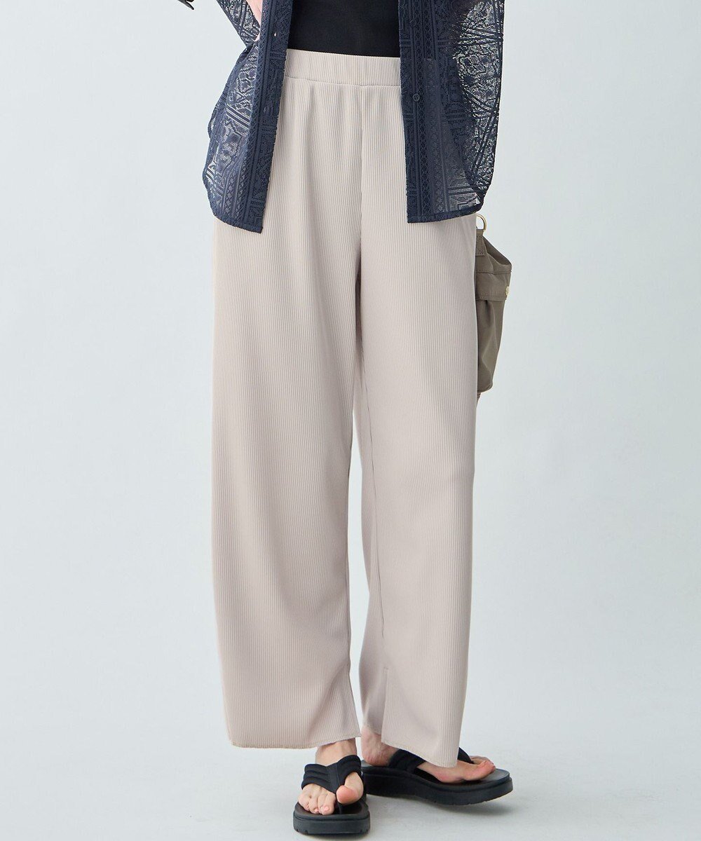 【エニー/ANY】のテレコイージーパンツ 人気、トレンドファッション・服の通販 founy(ファニー) 　ファッション　Fashion　レディースファッション　Fashion for Women　パンツ　Pants & Trousers　春　Spring　シンプル　Simple, Minimal　スリット　Slit, Slit Detail　テレコ　Ribbed, Rib Stitch　ロング　Long, Long-Length　S/S・春夏　SS, Spring/Summer, Warm Season　おすすめ　Recommended / Our Picks　夏　Summer　旅行　Travel　 other-1|ID: prp329100004871278 ipo3291000000036312142