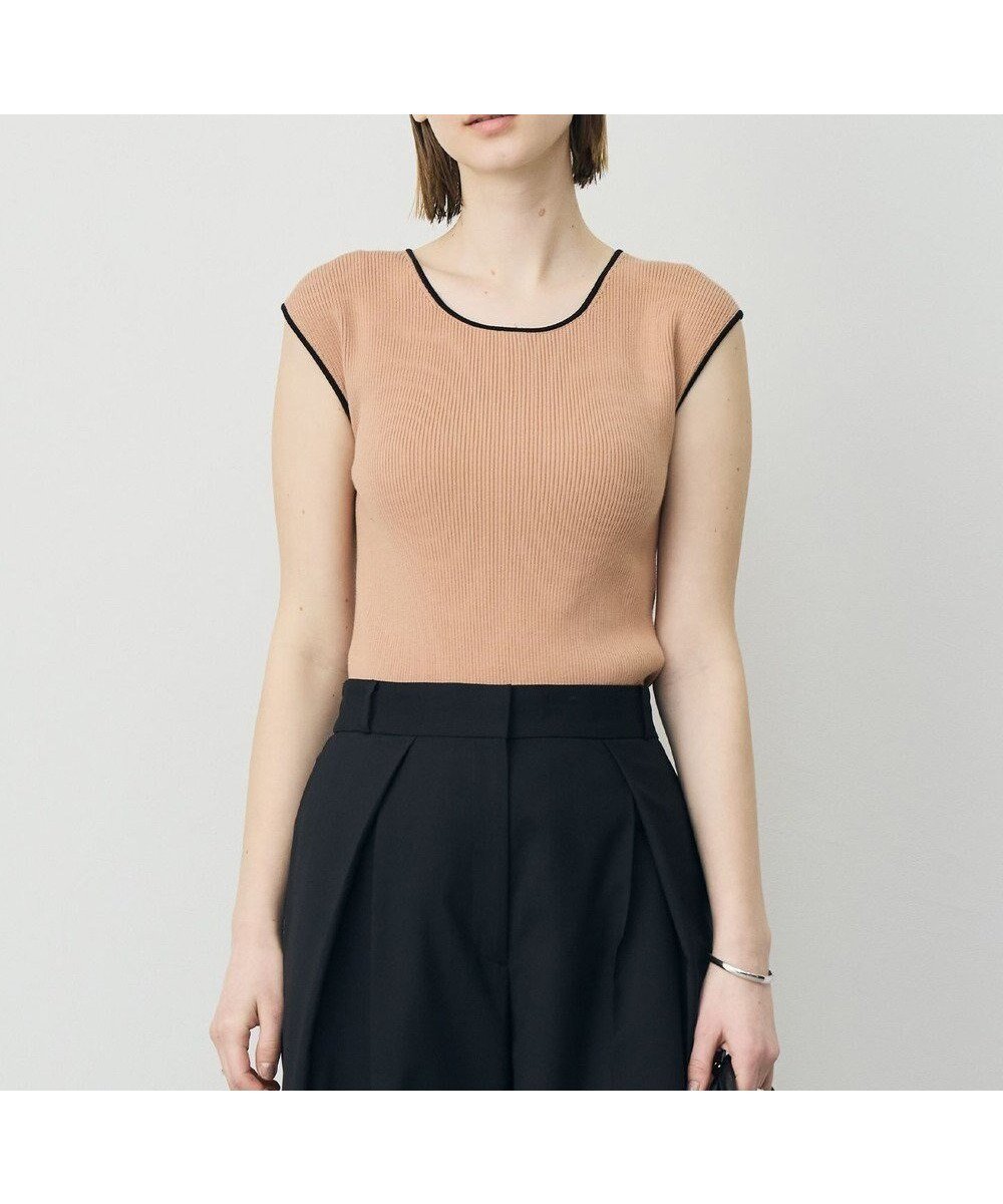 【アイシービー/iCB】のオーガニックコットン リブニット インテリア・キッズ・メンズ・レディースファッション・服の通販 founy(ファニー) 　ファッション　Fashion　レディースファッション　Fashion for Women　トップス・カットソー　Cut & Sew Tops　ニット　Knit Tops & Sweaters　インナー　Innerwear　オイル　Body Oil　オーガニック　Organic Cotton　春　Spring　カーディガン　Cardigan, Knitwear　シルク　Silk, 100% Silk　スリーブ　Sleeve, Long Sleeve / Short Sleeve　セーター　Sweater, Knitwear　バランス　Balance, Style Balance　ホールガーメント　WholeGarment, Seamless Knit　リブニット　Rib Knit, Ribbed Knit　S/S・春夏　SS, Spring/Summer, Warm Season　夏　Summer　2026年　2026　アンバーブラウン×ブラック|ID: prp329100004871305 ipo3291000000036312399