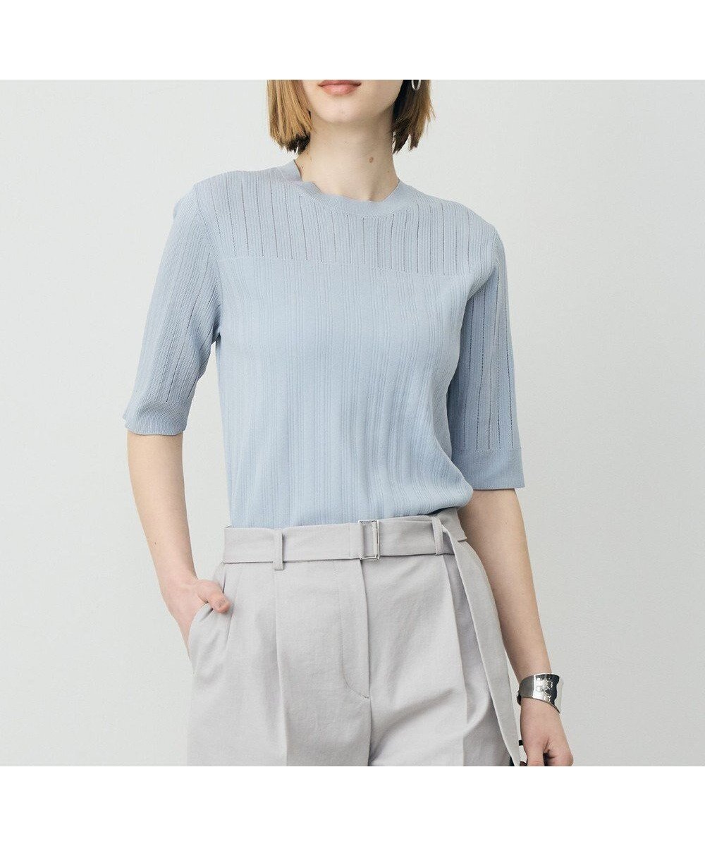 【アイシービー/iCB】のレースパターン ニット インテリア・キッズ・メンズ・レディースファッション・服の通販 founy(ファニー) ファッション Fashion レディースファッション Fashion for Women トップス・カットソー Cut & Sew Tops ニット Knit Tops & Sweaters アイレット Eyelet Lace インナー Innerwear 春 Spring サマー Summer, Summer Style ジャケット Jacket, Outerwear セーター Sweater, Knitwear パターン Pattern, Design Print ヨーク Yoke, Yoke Design レース Lace, Lace Fabric S/S・春夏 SS, Spring/Summer, Warm Season 夏 Summer エレガント 上品 Elegant 2026年 2026 サックスグレー|ID: prp329100004871306 ipo3291000000036312409