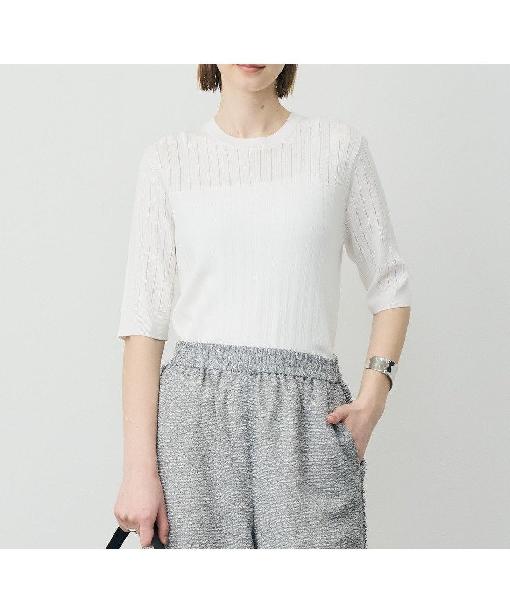 【アイシービー/iCB】のレースパターン ニット インテリア・キッズ・メンズ・レディースファッション・服の通販 founy(ファニー) ファッション Fashion レディースファッション Fashion for Women トップス・カットソー Cut & Sew Tops ニット Knit Tops & Sweaters アイレット Eyelet Lace インナー Innerwear 春 Spring サマー Summer, Summer Style ジャケット Jacket, Outerwear セーター Sweater, Knitwear パターン Pattern, Design Print ヨーク Yoke, Yoke Design レース Lace, Lace Fabric S/S・春夏 SS, Spring/Summer, Warm Season 夏 Summer エレガント 上品 Elegant 2026年 2026 オフホワイト|ID: prp329100004871306 ipo3291000000036312411