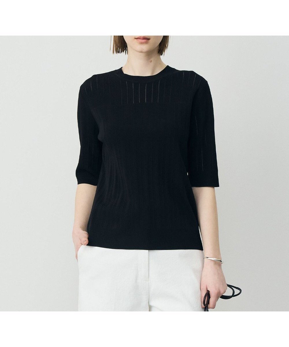 【アイシービー/iCB】のレースパターン ニット インテリア・キッズ・メンズ・レディースファッション・服の通販 founy(ファニー) ファッション Fashion レディースファッション Fashion for Women トップス・カットソー Cut & Sew Tops ニット Knit Tops & Sweaters アイレット Eyelet Lace インナー Innerwear 春 Spring サマー Summer, Summer Style ジャケット Jacket, Outerwear セーター Sweater, Knitwear パターン Pattern, Design Print ヨーク Yoke, Yoke Design レース Lace, Lace Fabric S/S・春夏 SS, Spring/Summer, Warm Season 夏 Summer エレガント 上品 Elegant 2026年 2026 ブラック|ID: prp329100004871306 ipo3291000000036312412