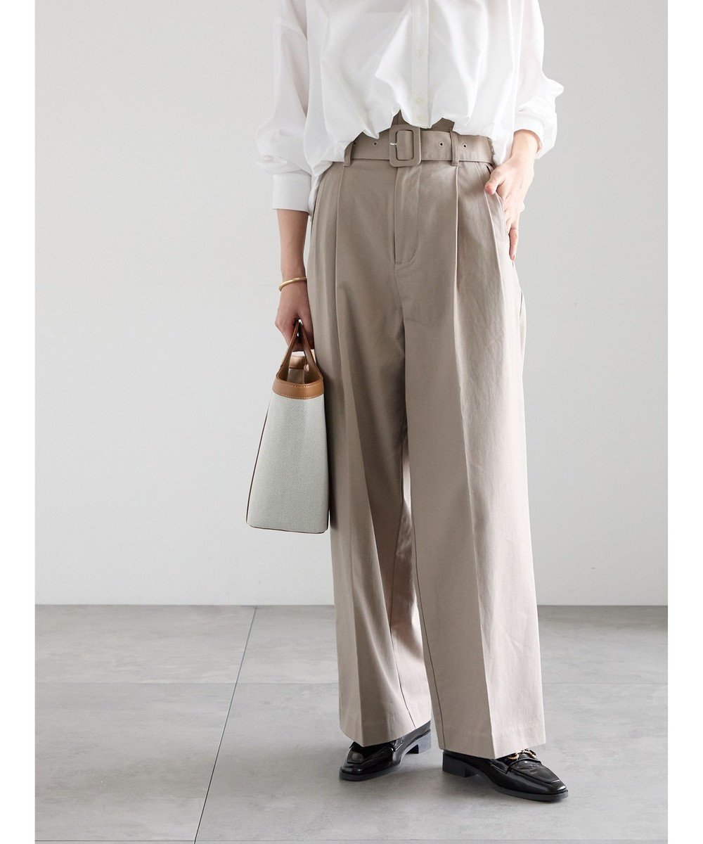 【テチチ/Te chichi】のハイウエストワイドチノパンツ《2026 spring catalog item》 インテリア・キッズ・メンズ・レディースファッション・服の通販 founy(ファニー) 　ファッション　Fashion　レディースファッション　Fashion for Women　パンツ　Pants & Trousers　2026年　2026　おすすめ　Recommended / Our Picks　コンパクト　Compact, Small Size　バランス　Balance, Style Balance　ワイド　Wide, Wide Fit　夏　Summer　S/S・春夏　SS, Spring/Summer, Warm Season　A/W・秋冬　Autumn/Winter　ベージュ|ID: prp329100004871315 ipo3291000000036312486