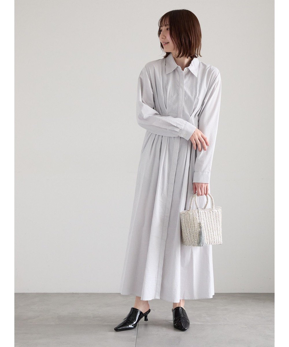 【テチチ/Te chichi】のサッカーウエストシェイプワンピース 人気、トレンドファッション・服の通販 founy(ファニー) 　ファッション　Fashion　レディースファッション　Fashion for Women　ワンピース　Dresses　サッカー　Seersucker, Summer Fabric　シェイプ　Shape, Slim Fit　フェミニン　Feminine, Girly　フロント　Front, Front Design　エレガント 上品　Elegant　夏　Summer　S/S・春夏　SS, Spring/Summer, Warm Season　A/W・秋冬　Autumn/Winter　 other-1|ID: prp329100004871316 ipo3291000000036312492