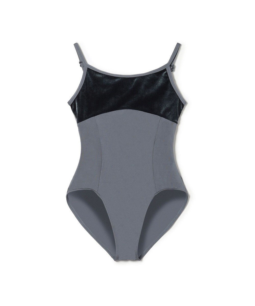 【チャコット/Chacott / KIDS】のキャミソールレオタード インテリア・キッズ・メンズ・レディースファッション・服の通販 founy(ファニー) 　ファッション　Fashion　キッズファッション　Fashion for Kids　おすすめ　Recommended / Our Picks　カッティング　Cutting Detail　キャミソール　Camisole, Spaghetti Strap Top　クール　Cool, Chic　ストレッチ　Stretch, Stretchy Fabric　ベロア　Velour, Soft Velvet　アッシュグレー|ID: prp329100004871597 ipo3291000000036322231