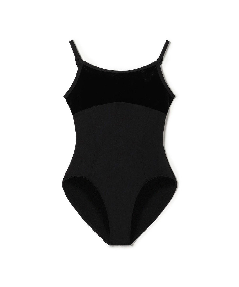 【チャコット/Chacott / KIDS】のキャミソールレオタード インテリア・キッズ・メンズ・レディースファッション・服の通販 founy(ファニー) 　ファッション　Fashion　キッズファッション　Fashion for Kids　おすすめ　Recommended / Our Picks　カッティング　Cutting Detail　キャミソール　Camisole, Spaghetti Strap Top　クール　Cool, Chic　ストレッチ　Stretch, Stretchy Fabric　ベロア　Velour, Soft Velvet　ブラック|ID: prp329100004871597 ipo3291000000036322232