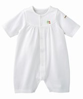 【ミキハウスホットビスケッツ/MIKI HOUSE HOT BISCUITS / KIDS】の【50-60cm】 天竺素材 ワンポイント プレオール 人気、トレンドファッション・服の通販 founy(ファニー) ファッション Fashion キッズファッション Fashion for Kids ドレス Dress, One-Piece ベビー Baby, Babywear ワンポイント One Point, Statement Accent 夏 Summer 春 Spring S/S・春夏 SS, Spring/Summer, Warm Season 無地 Plain, Solid Color |ID:prp329100004871622