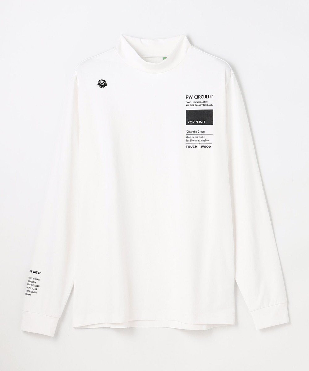 【ピーダブリュサーキュラス/PW CIRCULUS / MEN】の【MEN】ベーシックロングスリーブモックネック ゴルフ インテリア・キッズ・メンズ・レディースファッション・服の通販 founy(ファニー) 　ファッション　Fashion　メンズファッション　Fashion for Men　トップス・カットソー　Cut & Sew Tops　メンズシャツ　Shirts　インナー　Innerwear　カットソー　Cut and Sewn Top　グラフィック　Graphic, Graphic Design　ゴルフ　Golf　ストレッチ　Stretch, Stretchy Fabric　ベーシック　Basic, Essential　モックネック　Mock Neck, Short Turtleneck　モノトーン　Monotone, Black and White　吸水　Absorbent, Quick-Dry　夏　Summer　春　Spring　S/S・春夏　SS, Spring/Summer, Warm Season　長袖　Long Sleeve, Full Sleeve　ホワイト系|ID: prp329100004871669 ipo3291000000036322435