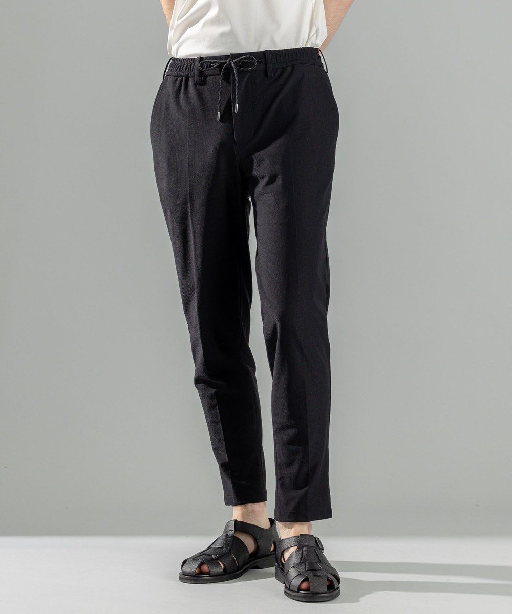 【ジョゼフ オム/JOSEPH HOMME / MEN】の新素材【抜群の通気性/360度ストレッチ】エアトールストレッチ ドロスト付テーパードパンツ/ PEGG CONVERTIBLE インテリア・キッズ・メンズ・レディースファッション・服の通販 founy(ファニー) ファッション Fashion メンズファッション Fashion for Men ボトムス Bottoms ストレッチ Stretch, Stretchy Fabric セットアップ Set-Up, Coordinated Outfit テーパード Tapered, Tapered Pants ドローコード Drawcord, Drawstring Cord ポケット Pocket, Pocket Detail メッシュ Mesh, Net Fabric ループ Loop, Loop Knit レギュラー Regular, Standard Fit 夏 Summer 春 Spring S/S・春夏 SS, Spring/Summer, Warm Season ブラック系|ID: prp329100004871675 ipo3291000000036322465