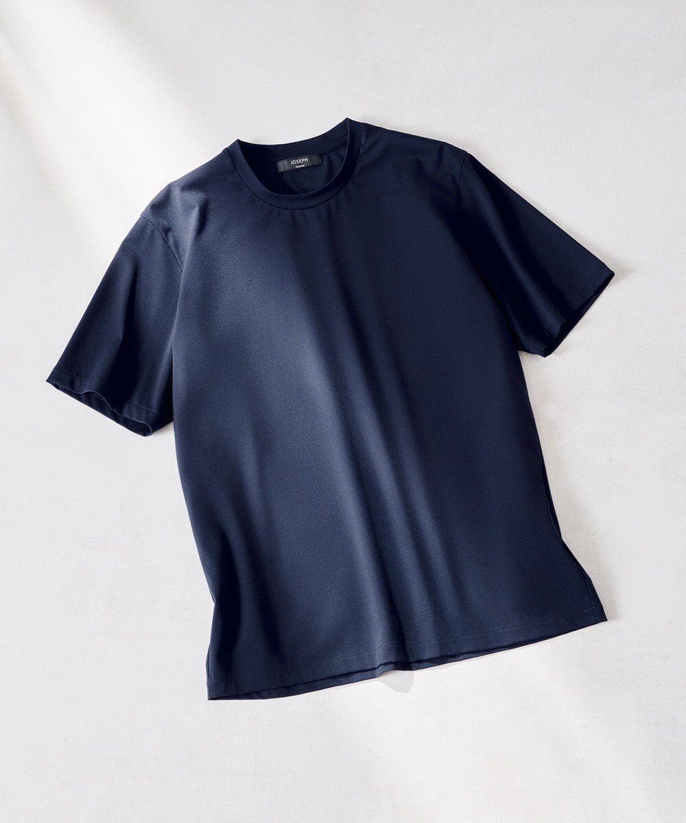 【ジョゼフ オム/JOSEPH HOMME / MEN】の新素材【新色追加】ハイゲージベアスムース クルーネックTシャツ インテリア・キッズ・メンズ・レディースファッション・服の通販 founy(ファニー) ファッション Fashion メンズファッション Fashion for Men トップス・カットソー Cut & Sew Tops メンズシャツ Shirts カットソー Cut and Sewn Top シンプル Simple, Minimal プリント Print, Printed Pattern ベーシック Basic, Essential 半袖 Short Sleeve, Half Sleeve 夏 Summer 春 Spring S/S・春夏 SS, Spring/Summer, Warm Season ネイビー系|ID: prp329100004871677 ipo3291000000036322473