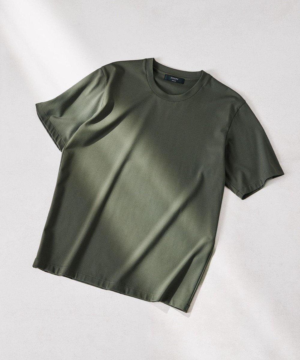 【ジョゼフ オム/JOSEPH HOMME / MEN】の新素材【新色追加】ハイゲージベアスムース クルーネックTシャツ インテリア・キッズ・メンズ・レディースファッション・服の通販 founy(ファニー) ファッション Fashion メンズファッション Fashion for Men トップス・カットソー Cut & Sew Tops メンズシャツ Shirts カットソー Cut and Sewn Top シンプル Simple, Minimal プリント Print, Printed Pattern ベーシック Basic, Essential 半袖 Short Sleeve, Half Sleeve 夏 Summer 春 Spring S/S・春夏 SS, Spring/Summer, Warm Season 【新色】ダークグリーン系|ID: prp329100004871677 ipo3291000000036322474