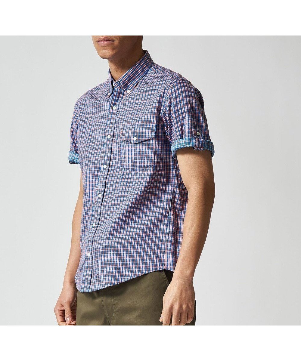 【ジェイ プレス/J.PRESS / MEN】のオーガニックコットンダブルチューブマルチチェック シャツ インテリア・キッズ・メンズ・レディースファッション・服の通販 founy(ファニー) ファッション Fashion メンズファッション Fashion for Men トップス・カットソー Cut & Sew Tops メンズシャツ Shirts ストライプ Stripe, Striped Pattern ダブル Double, Double-Breasted フェイス Face, Facial Design レギュラー Regular, Standard Fit エレガント 上品 Elegant 夏 Summer 定番 Standard, Basic Item 春 Spring S/S・春夏 SS, Spring/Summer, Warm Season ブルー系3|ID: prp329100004871692 ipo3291000000036322531