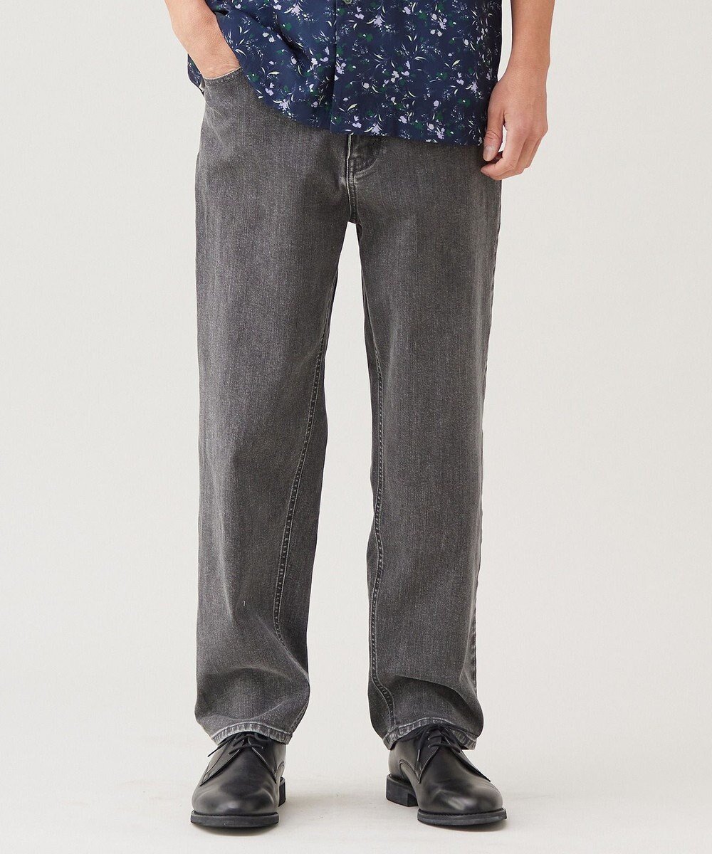 【アンフィーロ/UNFILO / MEN】の【OCEANS YouTube 掲載】【UNFILO DENIM】 ワイドテーパード インテリア・キッズ・メンズ・レディースファッション・服の通販 founy(ファニー) 　ファッション　Fashion　メンズファッション　Fashion for Men　ボトムス　Bottoms　デニムパンツ・ジーンズ　Denim Pants　ストレッチ　Stretch, Stretchy Fabric　テーパード　Tapered, Tapered Pants　デニム　Denim, Jeans Material　夏　Summer　S/S・春夏　SS, Spring/Summer, Warm Season　A/W・秋冬　Autumn/Winter　軽量　Lightweight, Ultra Light　雑誌　Magazine, Fashion Magazine　ブラック|ID: prp329100004871696 ipo3291000000036322546