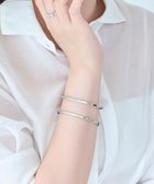 【フィービィー/phoebe】の【金属アレルギー対応】2ラインテクスチャーワイドカフバングル シルバー/ニッケルフリー シルバー|ID: prp329100004871707 ipo3291000000036322587