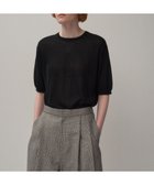 【エイトン/ATON】のHIGH TWIST COTTON クルーネックセーター 人気、トレンドファッション・服の通販 founy(ファニー) ファッション Fashion レディースファッション Fashion for Women トップス・カットソー Cut & Sew Tops ニット Knit Tops & Sweaters ギャザー Gathered, Ruffled セーター Sweater, Knitwear テーパード Tapered, Tapered Pants ドレープ Drape, Draping Fabric 吸水 Absorbent, Quick-Dry 夏 Summer 春 Spring S/S・春夏 SS, Spring/Summer, Warm Season 洗える Machine Washable thumbnail BLACK|ID: prp329100004871749 ipo3291000000036322782